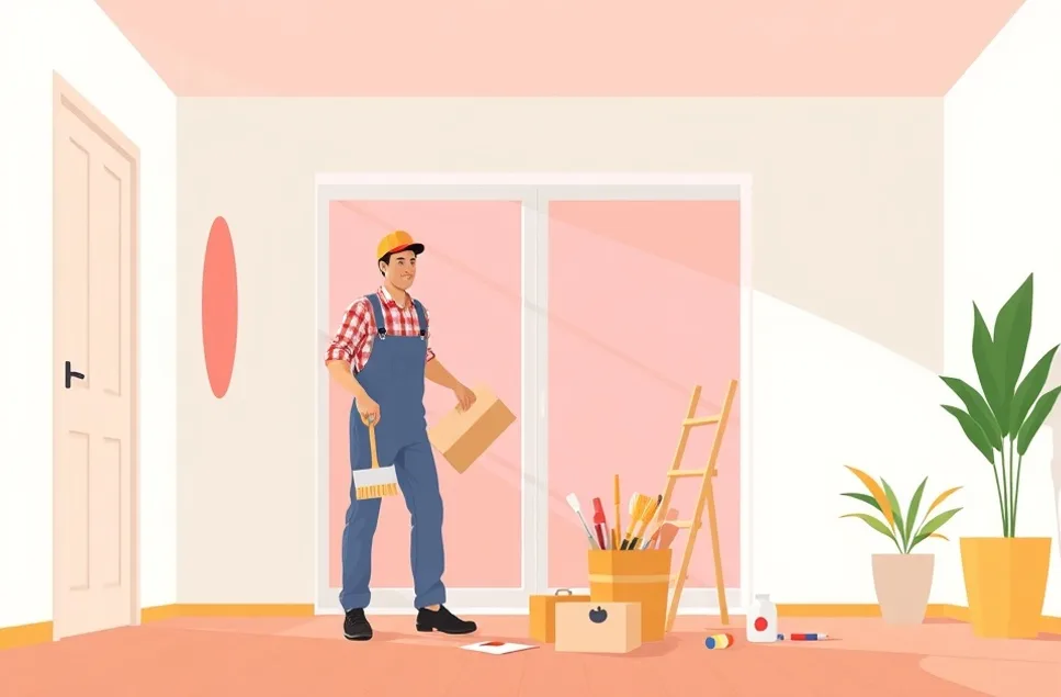 Intérieur rénové après travaux de peinture à Valenciennes
